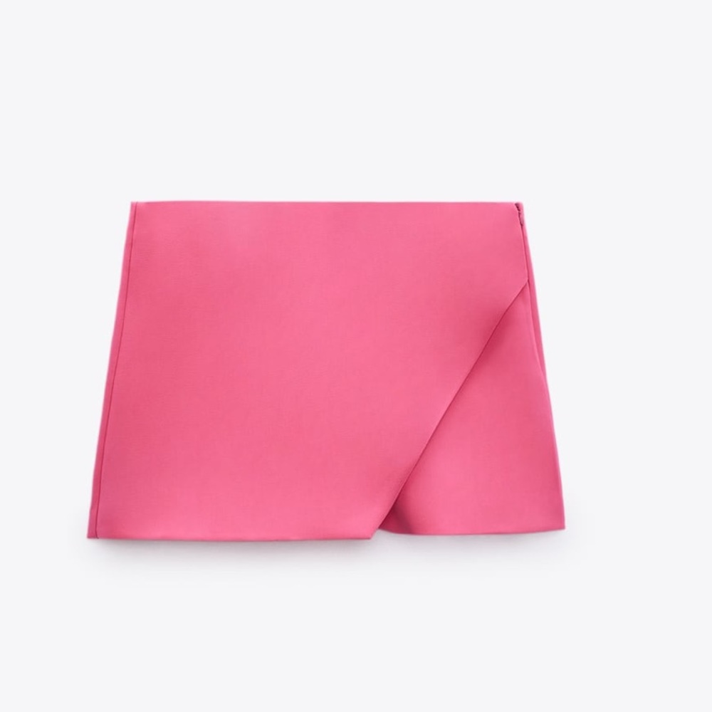 Zara Hot Pink Asymmetric Skort - size medium